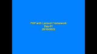 PHP Laravel Bangla Tutorial Day 01 part 01