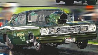 John Wallauer running his beautiful Duster Aka The Hulk in 8.50 Index at World Street Nationals