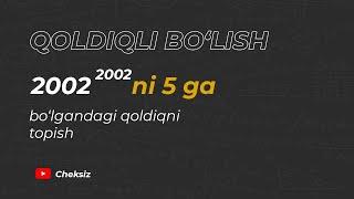 Qulay usulda qoldiqni topish | #Cheksiz #Matematika #Videodars