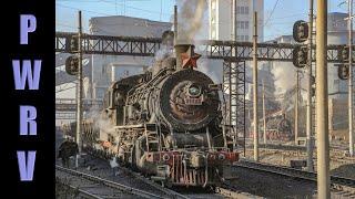 Chinese Railways - Fuxin's 上游 SY Class 2-8-2 Steam Locomotives Shunting at Wulong Coal Mine 2014