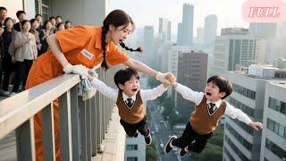 Twins Fell From a Building,Only a Poor Cleaner Saved Them, Not Knowing Their Dad Is a Powerful CEO!