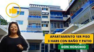 APARTAMENTO PRIMER PISO CON PATIO | 3 HABITACIONES CON SUS BAÑOS |  DON HONORIO | INVIERTE EN RD