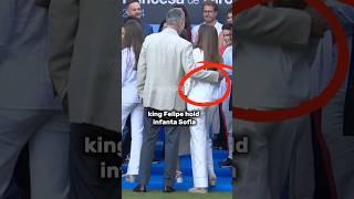 sweet moments between infanta Sofia and king Felipe #infantasofiaofspain#princessleono#viral