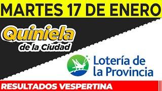 Resultados Quinielas Vespertinas de la Ciudad y Buenos Aires, Martes 17 de Enero