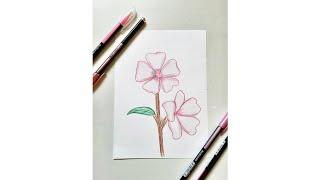 EASY Floral Drawing l Floral Art Series Part -2 l Kreatif Studio l#PaintDateTuesday