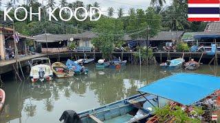 【4K】Walking in a market in Bangkok with delicious street food and a walk in Thailand Koh Kood island