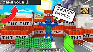 ICH TROLLE MEINEN BRUDER ANDY mit GAMEMODE 1 (Cheat) in Minecraft