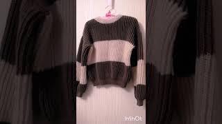 джемпер английской резинкой #sweater #knitting #alize