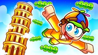 Making TRILLIONS in Roblox Climb and Jump Tower...
