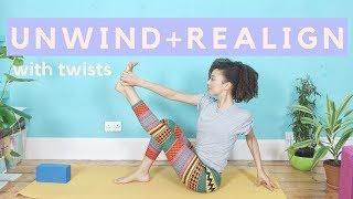 Unwind and realign with twists // 40 minute practice // Yoga with Dionne