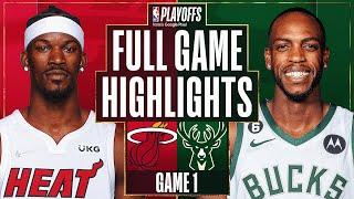 #8 HEAT at #1 BUCKS | FULL GAME 1 HIGHLIGHTS | April 16, 2023