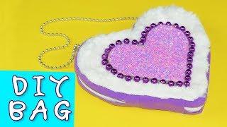 DIY crafts for girls | How to make bag | DIY HEART PURSE BAG no sew