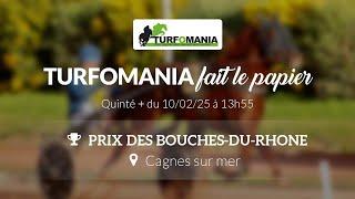 Turfomania Pronostic Quinté du Lundi 10 Février 2025