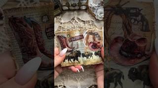 ASMR mini journal cowboys|#asmr #journaling #journalwithme #fyp #diy #scrapbooking