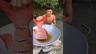 Frying 3Kg Fishtail!  Outdoor Cooking! 