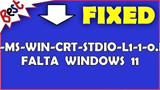 api-ms-win-crt-stdio-l1-1-0.dll falta Windows 11