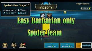 Easy Barbarian only Spider team and new champs [Raid: Shadow Legends]