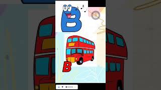 B for Ball Phonic song/ B for bus song/ abcd song/learn B#alphabet#educationalvideo#youtubeshorts#