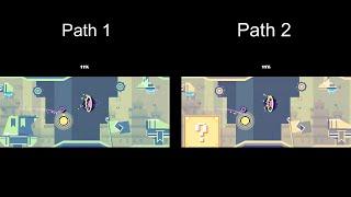 Game on by Aerid: 2 Paths Side-by-Side Comparison | Geometry Dash