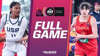 United States  vs China  | Women | Full Semi-Finals Game | FIBA 3x3 U23 World Cup 2024