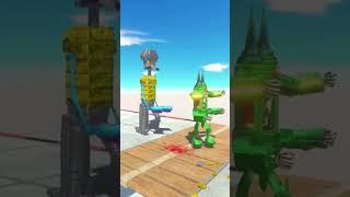 Dangerous obstacle course, Spongebob and his friends/ Animal Revolt Battle Simulator