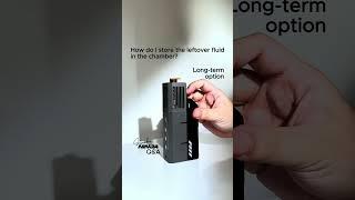  How do I store the leftover fluid in the chamber?