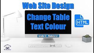 How to Change the Colour of the Text in your HTML Table