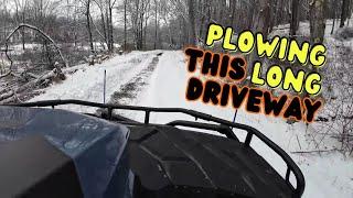 The First Snow of 2025 | Plowing My Driveway with Polaris 570