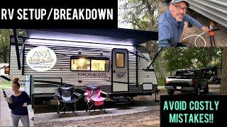 RV Setup & Breakdown for Newbies with  List