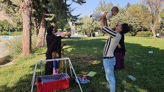 Narges and Ismail: trip to Sabz Park with energetic children