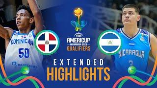 Dominican Republic  vs Nicaragua  | Extended Highlights | FIBA AmeriCup 2025 Qualifiers