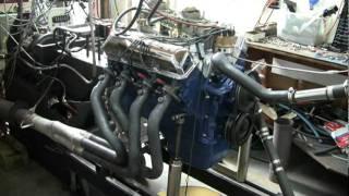 Ford 428 Cobra Jet on dyno - with Survival FE stroker kit and dual quads