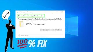 Easy fix you need permission to perform this action windows 10/11