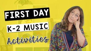 First Day Elementary Music Activities// Primary Grade Kindergarten Music Lessons// Songs and Games