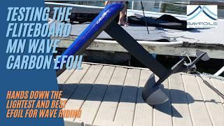 Testing and reviewing the MN Carbon wave efoil by Fliteboard. Ultra L2 efoil downwind demo