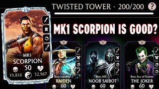 MK Mobile. MK1 Scorpion vs. Twisted Tower Battle 200. Was It Worth It?