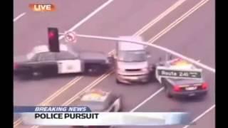 CHP Car Chase Set to Benny Hill Theme