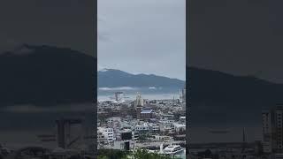 A cityscape with mountains in the background #yeosu #southkorea