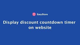 Apps: Discount Timer │ How to Display Countdown Timer for your promotion ? │ (Eng)