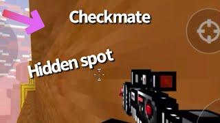 Pixel Gun 3D / Hidden spot in (checkmate) map !!!