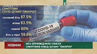 МОЗ оприлюднило список симптомів ковід-штаму Омікрон