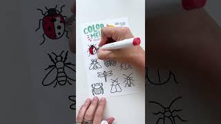 Bug Inspired Color Your Own Stickers #coloringbooksforadults #coloringbookforadults #stickers