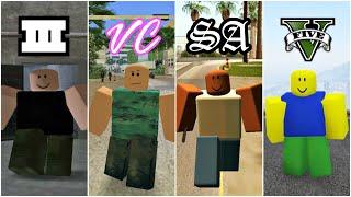 Evolution of Roblox in GTA Games | ROBLOX Visits Every GTA Map