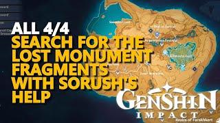 Search for the lost monument fragments with Sorush's help Genshin Impact All 4/4