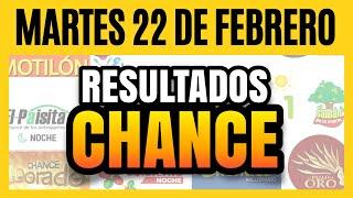 Resultado CHANCE del MARTES 22 de FEBRERO de 2022 - Resultado Loterias y Chance  Resultados Hoy