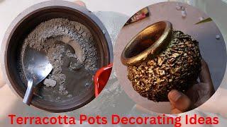 DIY Flower Pot Making at Home | Cement Craft Ideas | Home Decoration | Handmade Pot Painting Ideas