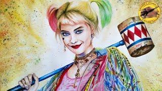 Drawing Harley Quinn (Birds of prey) | Рисуем Харли Квин | Artkamron