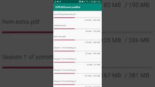 Recyclerview Download progressbar example| DiffUtil