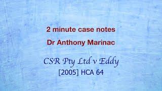 CSR Pty Ltd v Eddy (Damages for loss of capacity to provide gratuitous services)