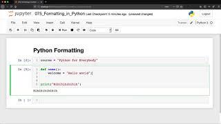 Python: Formatting in Python